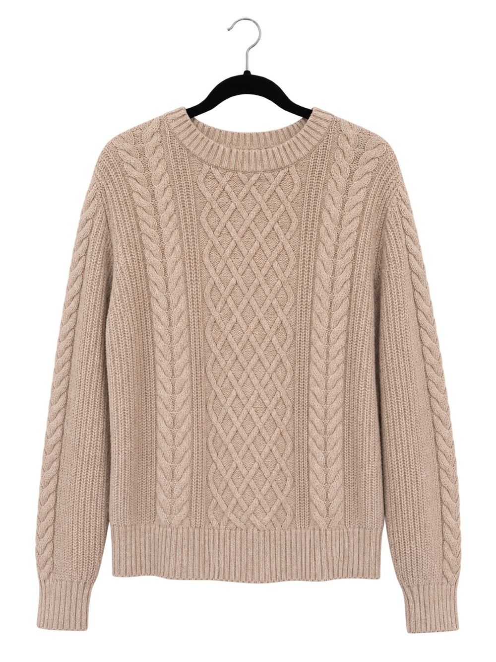 Pact 100% Cotton Flax Cable Knit Crewneck Sweater NWOT